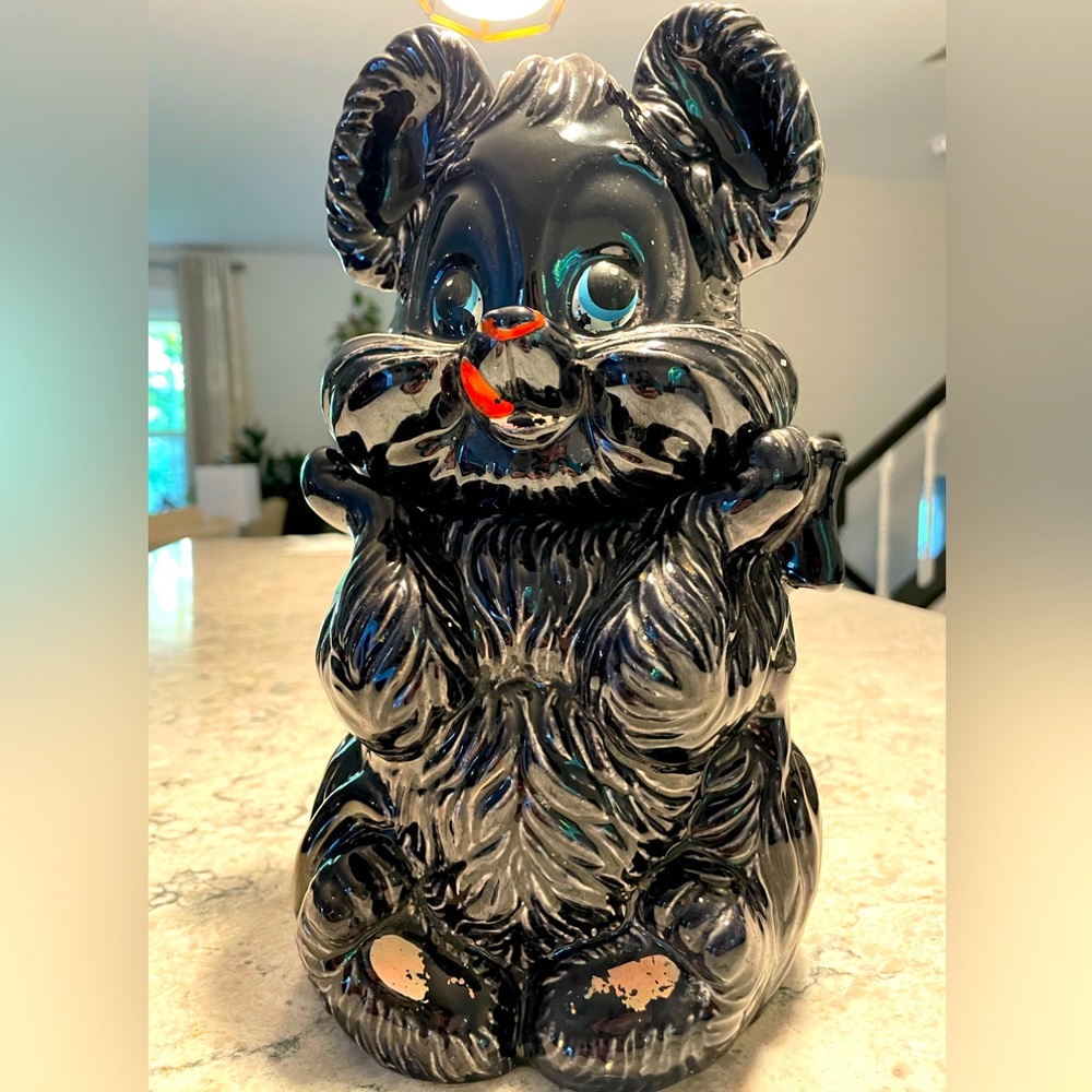 Vintage 1960’s Kitty mouse cookie jar - Japan